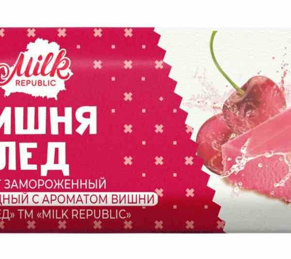 Десерт замороженный Milk Republic плодово-ягодный с ароматом вишни Вишня-лёд