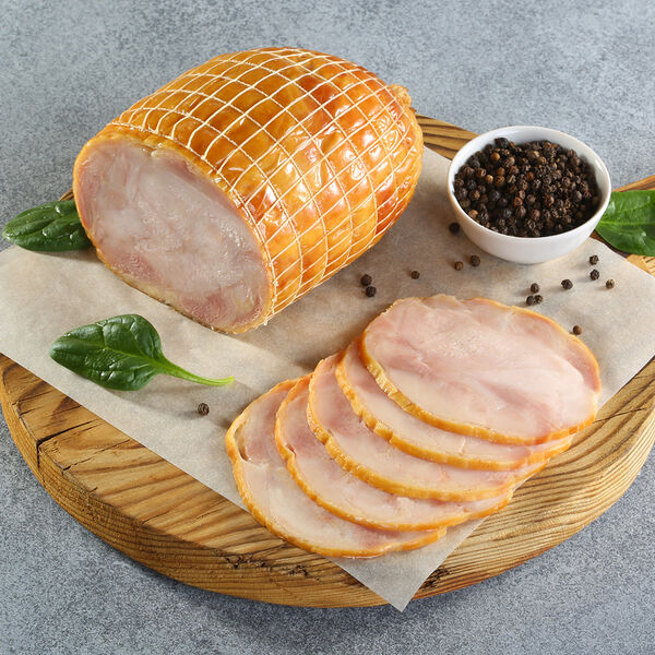 Рулет куриный МясновЪ от КуулКлевер горячего копчения на древесной щепе вес