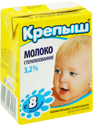 

Молоко Крепыш для детского питания с 8 месяцев 3.2% 200 мл