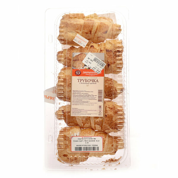 Пирожное Добрынинский кондитерский комбинат трубочка с белковым кремом