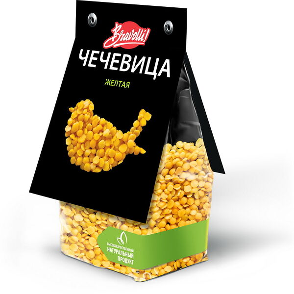Чечевица Bravolli! жёлтая вес 350 г