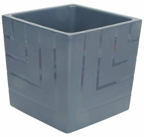 Горшок Ливингрин КВ 20-12 Квадро с вкладкой d.20 антрацит