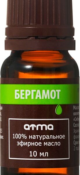 Масло эфирное Atma Бергамот 10мл