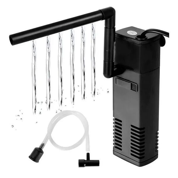 Фильтр (500л/ч; 5ватт; для аквариума 30-70л) аквариумный для всех видов рыб и рептилий Barbus FILTER 046 внутренний с аэратором и флейтой.