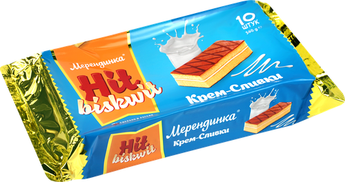 

Пирожное бисквитное Hit biskwit Мерендинки Крем-сливки 360 г