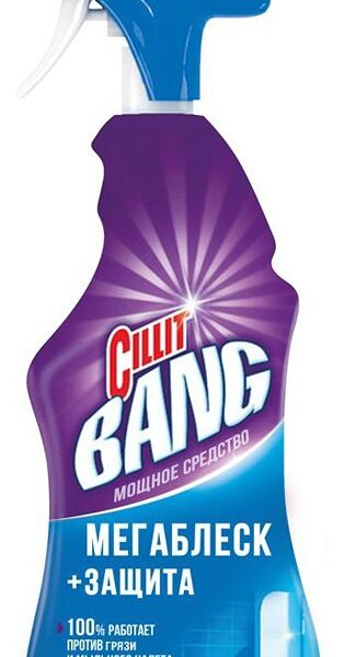 Средство чистящее для ванной «Мегаблеск + защита» спрей, Cillit Bang
