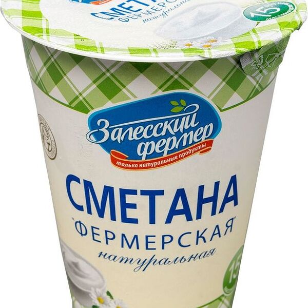 Сметана Залесский фермер 15%