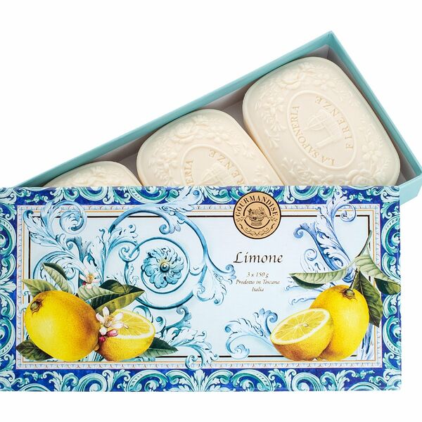 GOURMANDISE Набор натурального парфюмированного мыла Лимон, 3х150 г