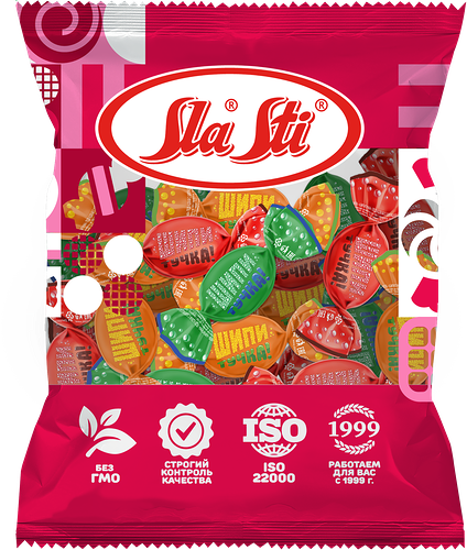 Карамель леденцовая Sla Sti Шипитучка со вкусом колы, апельсина, лайма