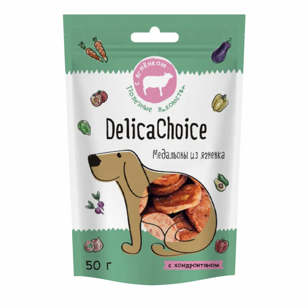 

Лакомство DelicaChoice Медальоны из ягненка, 50г