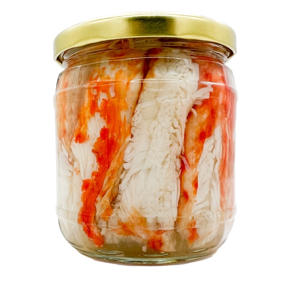 

Крабовое мясо Морская палитра 430мл /190г, Россия