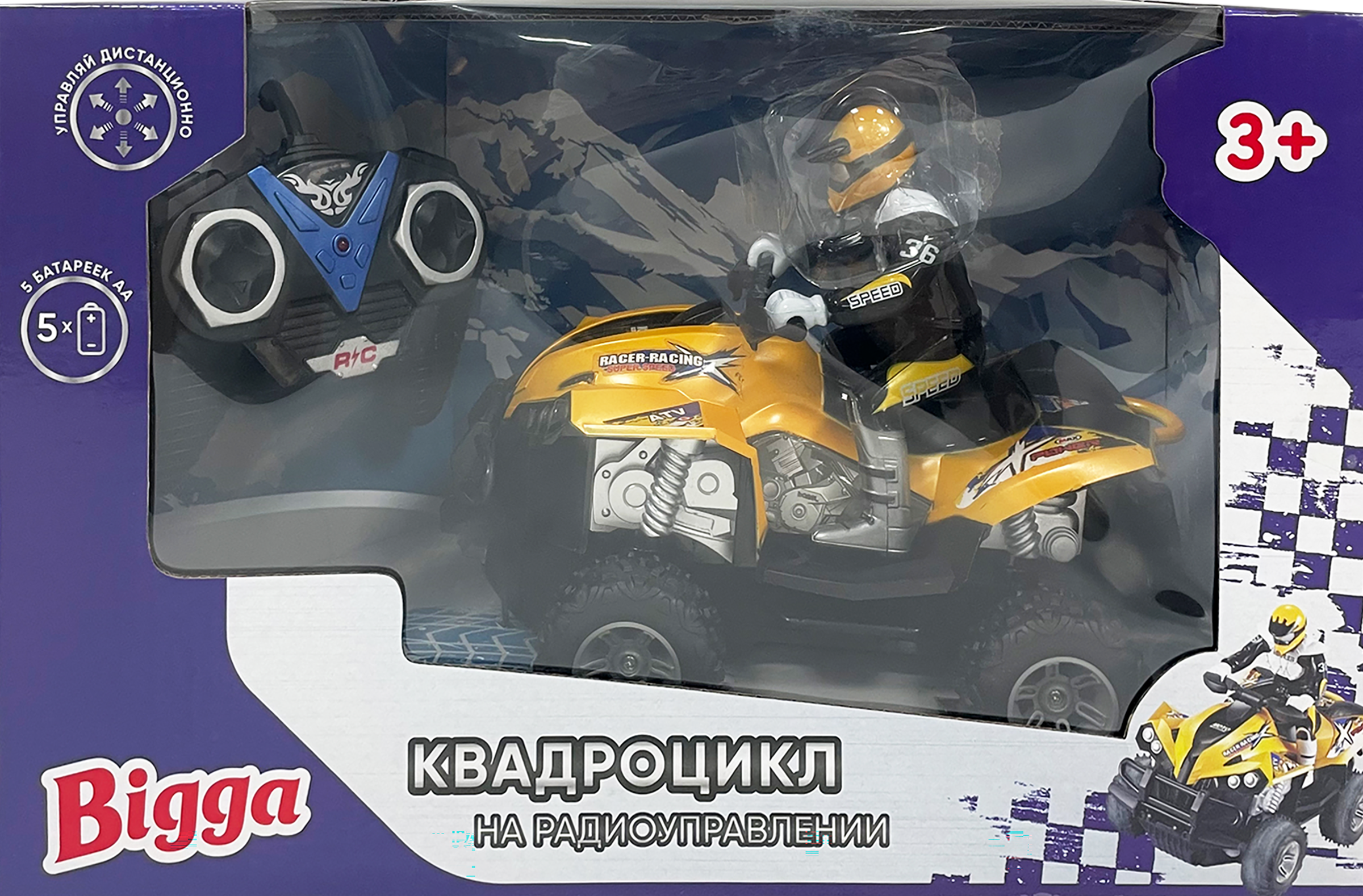 

Игрушка BIGGA Квадроцикл, на радиоуправлении 1:12
