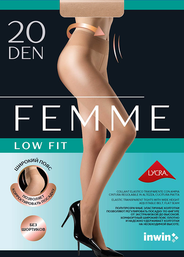 Колготки женские INWIN Femme by Inwin low fit 20 den bronz 4, Арт. 027PLT