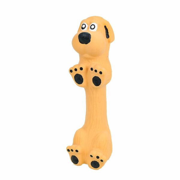 Игрушка для собак Собачка коричневая, латекс, 12.5 см