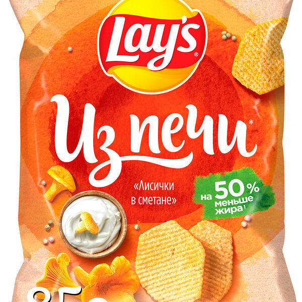 Чипсы Lays Из печи Лисички в сметане