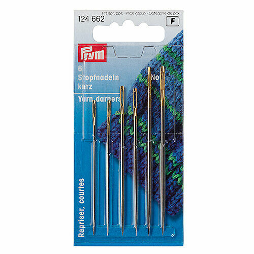 124662 Иглы ручные для штопки короткие и длинные Darners № 5/0-1/0, 6шт, Prym