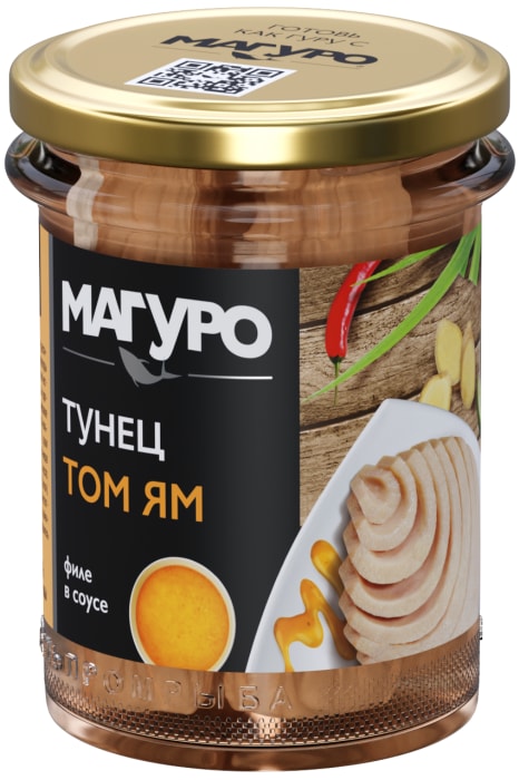 

Тунец Магуро полосатый филе в соусе Том-Ям 200 г