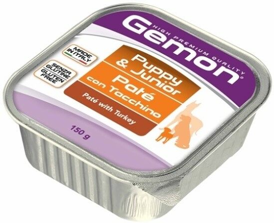 Консервы для щенков Gemon Puppy&Junior Pate con Tacchino паштет из индейки
