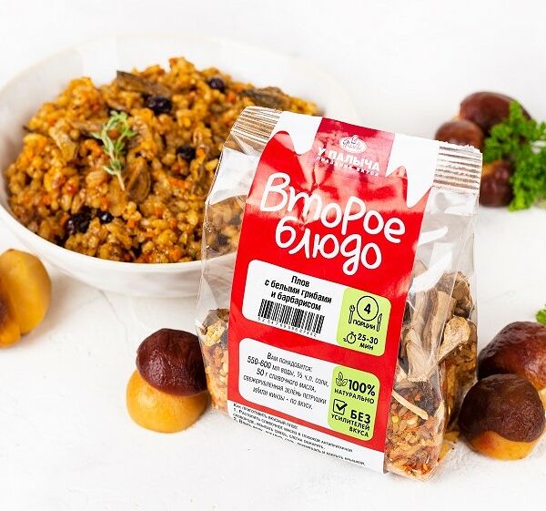 Плов с белыми грибами и барбарисом 200 г