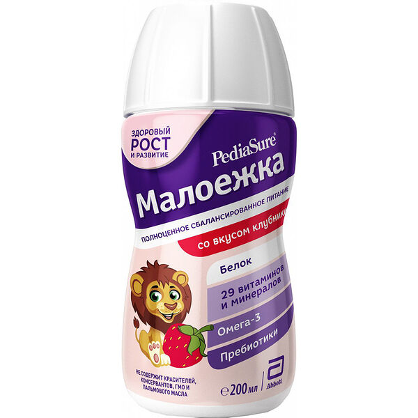 Специальная смесь «Малоежка» 1–10 лет со вкусом клубники, PediaSure