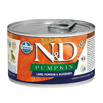 Farmina N&D Dog Pumpkin Puppy Mini консервы для щенков мелких пород Ягненок, тыква и черника