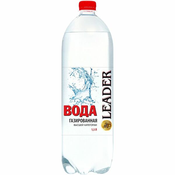 Вода Leader газированная, 1.5л
