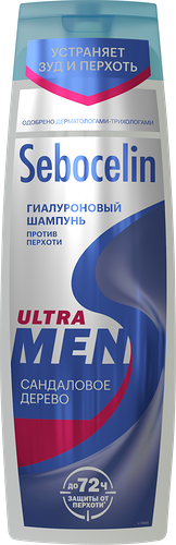 Шампунь для волос LIBREDERM Sebocelin Men Сандаловое дерево Гиалуроновый против перхоти, 400мл