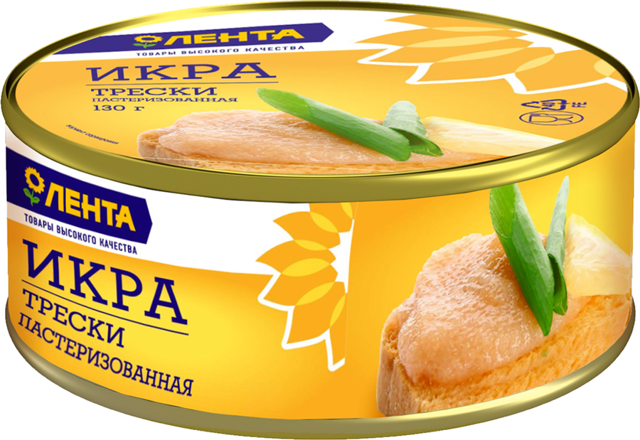 

Икра трески соленая ЛЕНТА пастеризованная