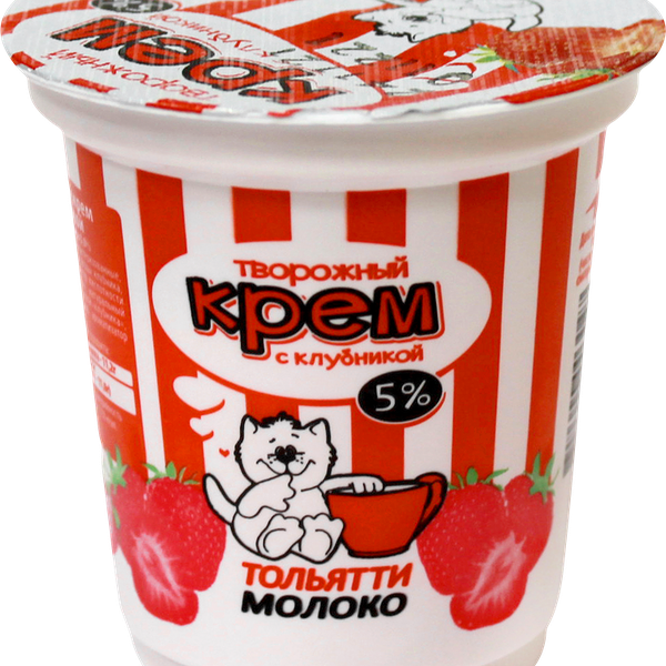 Крем творожный Тольяттимолоко с клубникой 5%