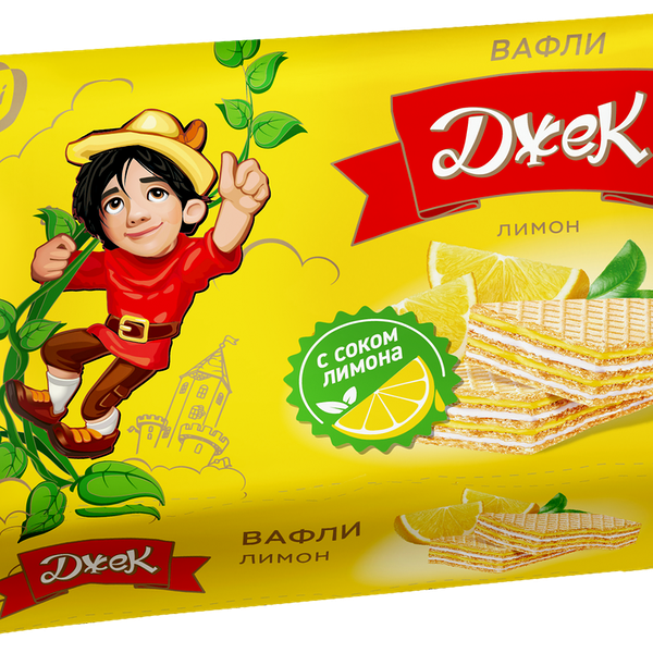 Вафли Konti Джек лимонные 200г