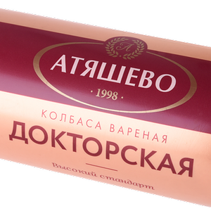 Колбаса МП АТЯШЕВО Докторская вар высокий стандарт кат.В п/о вес 