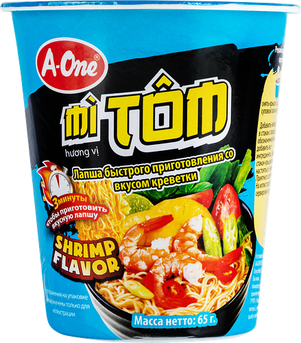 Лапша A-ONE со вкусом креветок, 65г