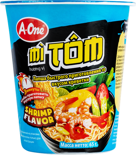 

Лапша A-One со вкусом креветок 65 г