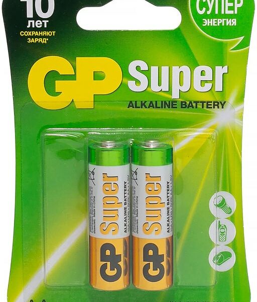 Батарейки GP Super 15А LR6 АА 1.5В 2шт
