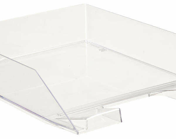 Лоток для бумаги горизонтальный прозрачный Каскад ТМ СТАММ