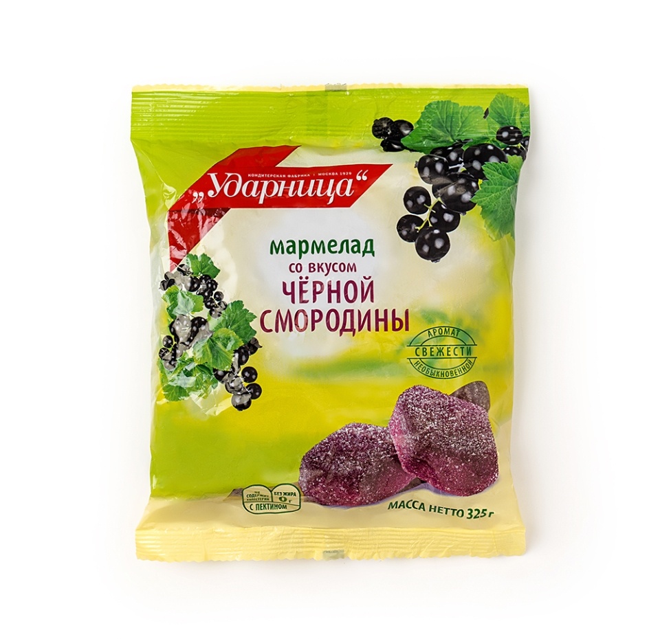 

Мармелад Ударница со вкусом черной смородины 325 г