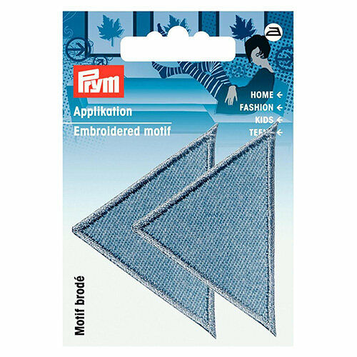 925471 Аппликация Треугольники, большие, светлый джинс Prym