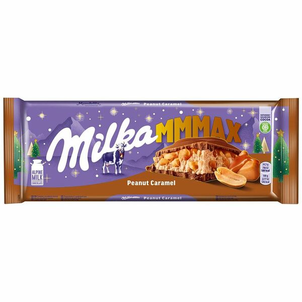 Шоколад молочный Milka Peanut Caramel с карамелью и арахисом, 276г