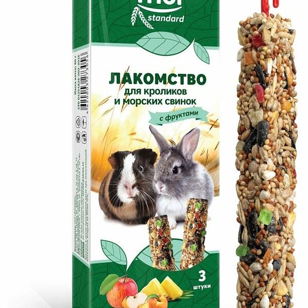 Лакомство для кроликов и морсих свинок с фруктами ТМ Triol (Триол)