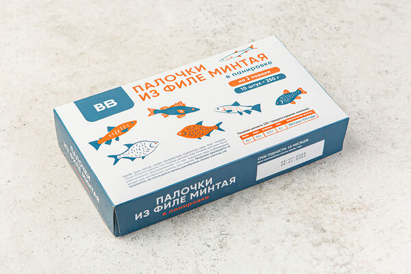 Палочки из филе минтая в панировке зам., 250 г Продукт замороженный 