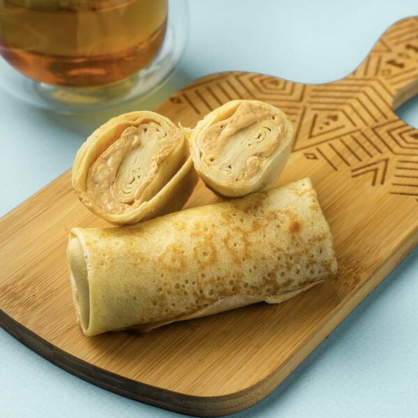 Блинчики со сливочным сыром и вареной сгущенкой