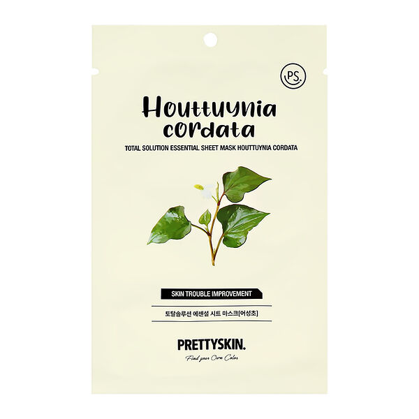 Маска для лица Prettyskin с экстрактом хауттюйнии сердцевидной (успокаивающая) 23 г