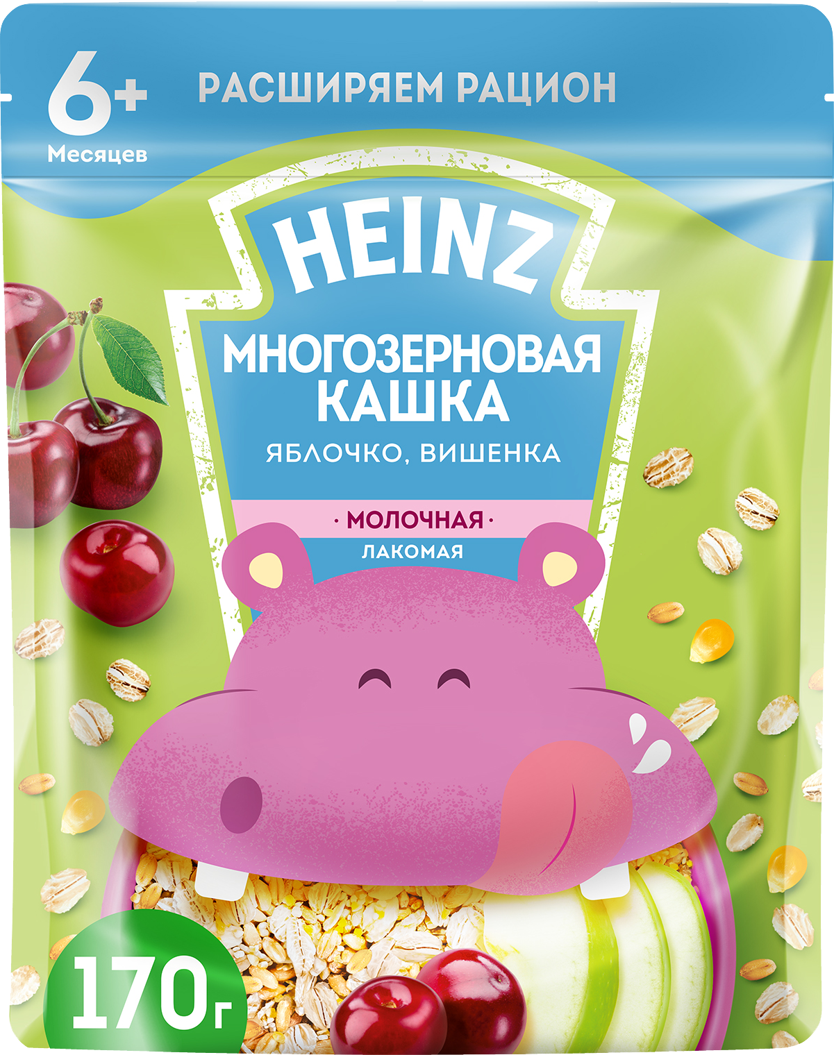 

Кашка Heinz Я расту Лакомая Многозерновая Яблоко вишенка