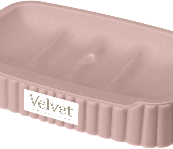Мыльница БЫТПЛАСТ Velvet, пластик, розовый