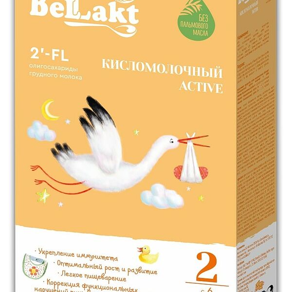 Смесь сухая последующая кисломолочная БЕЛЛАКТ Кисломолочный Active 2 ДП к/кор вес 400г. для питания детей с 6 мес