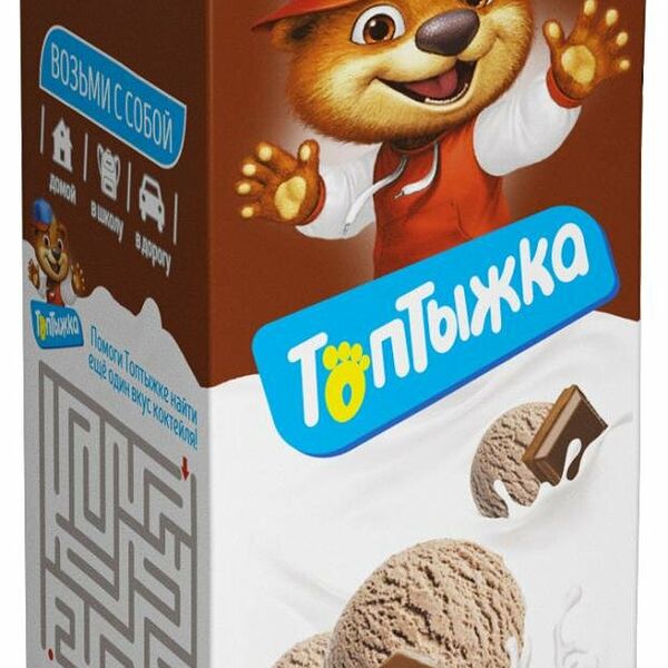 Коктейль молочный Топтыжка шоколадное мороженое