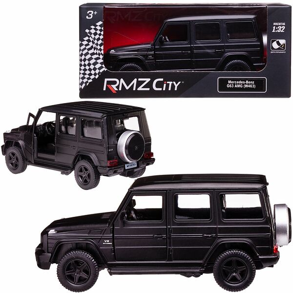 Машинка металлическая Uni-Fortune RMZ City 1:32 Mercedes Benz G63 AMG, чёрный матовый цвет