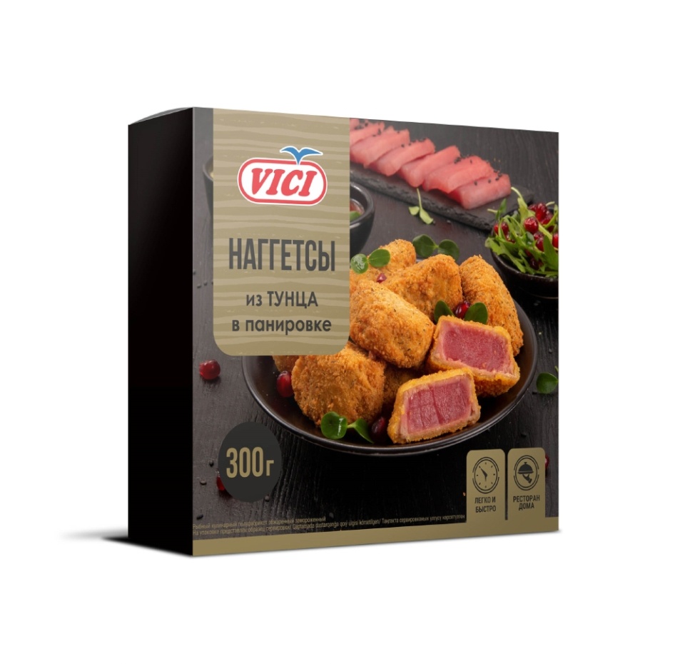 

Наггетсы Vici тунец филе-кусочки в панировке 300 г