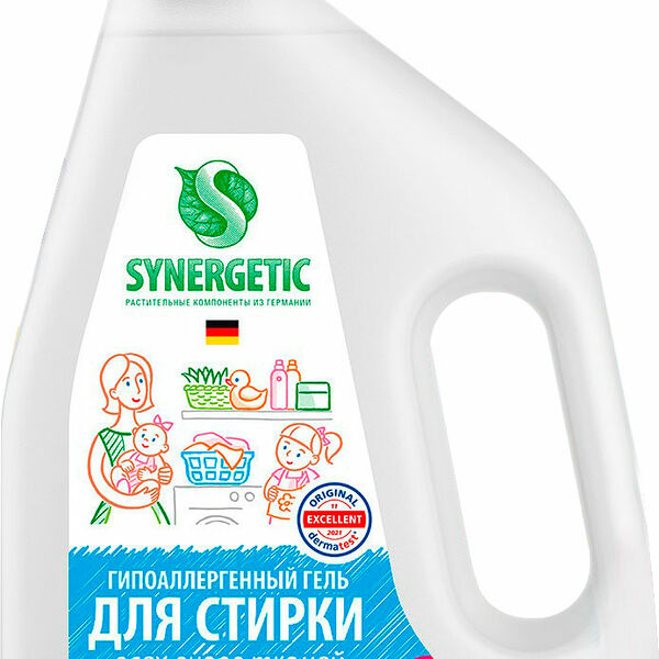 Гель для стирки Synergetic для всех видов тканей гипоаллергенный