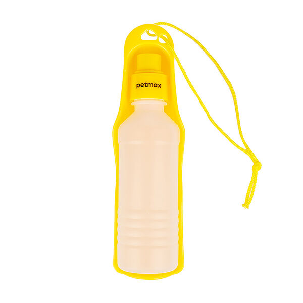 Бутылка для воды Petmax для кошек и собак желтая 250 мл 